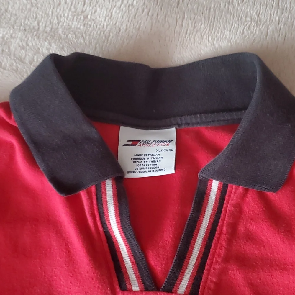Vintage 90s Tommy Hilfiger Athletics Polo Shirt - Rare Find - Picture 3 of 10